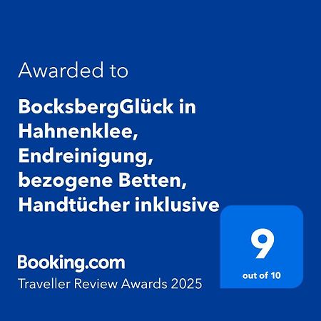 Bocksbergglueck In Hahnenklee, Endreinigung, Bezogene Betten, Handtuecher Inklusive กอสลาร์ ภายนอก รูปภาพ